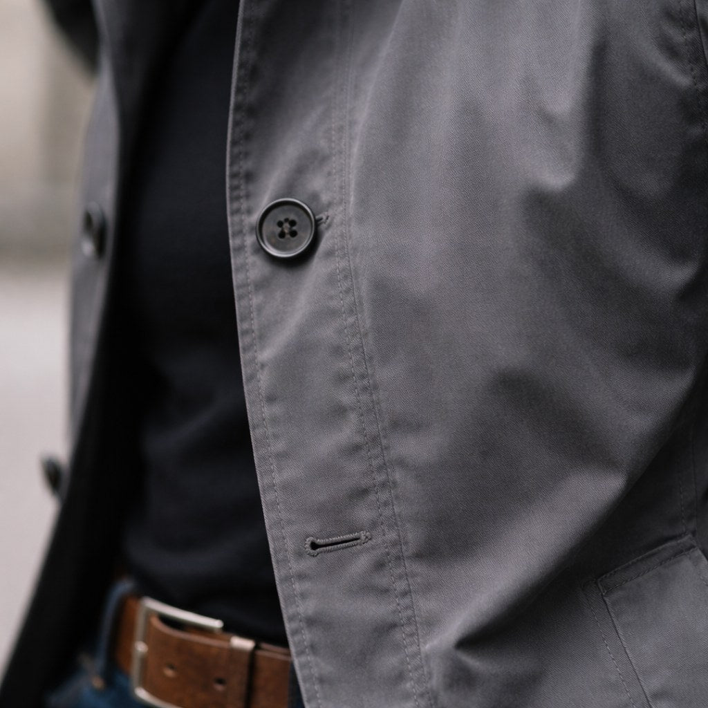 Matthias | Men's Jacket with Water-Resistant Surface, Modern Autumn Jacket | My Sweet Wardrobe | Grey