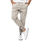 Max | Men's Slim-Fit Jogger Trousers, Drawstring Waist Casual Trousers | My Sweet Wardrobe | Beige