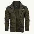 Maxwell | Men's Fleece-Lined Zip-Up Jacket, Military-Style Autumn Coat | My Sweet Wardrobe
