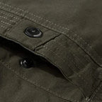 Maxwell | Men's Fleece-Lined Zip-Up Jacket, Military-Style Autumn Coat | My Sweet Wardrobe