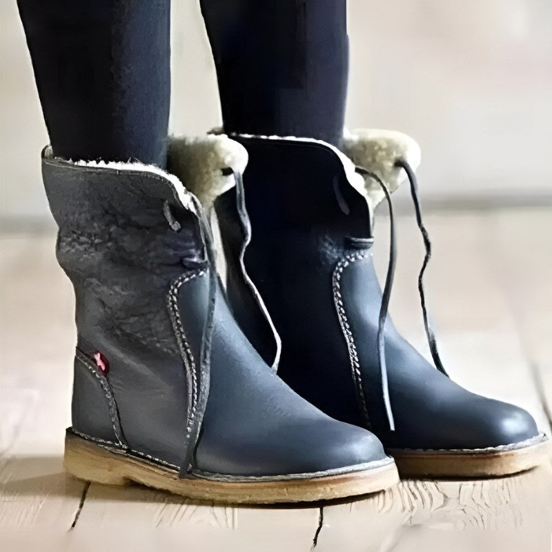 Melanie | Women's Waterproof Fur-Lined Winter Boots, Slip-On Winter Boots | My Sweet Wardrobe