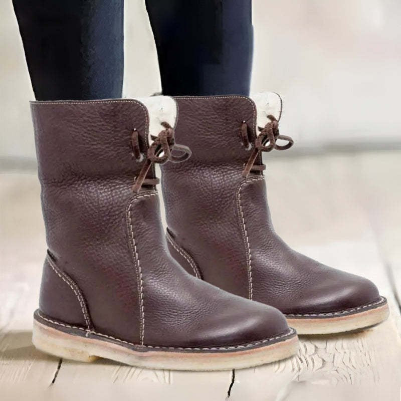 Melanie | Women's Waterproof Fur-Lined Winter Boots, Slip-On Winter Boots | My Sweet Wardrobe