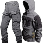 Michael | Men's Waterproof Thermal Suit with Multiple Pockets, Functional Autumn Tracksuit | My Sweet Wardrobe | Grey 2-Pack