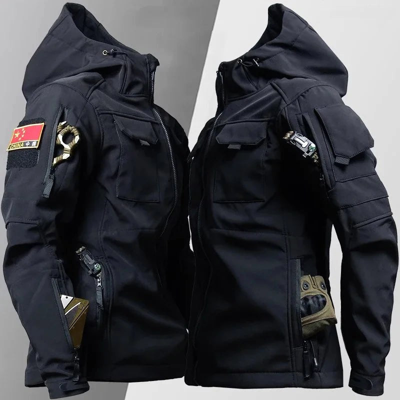 Michael | Men's Waterproof Thermal Suit with Multiple Pockets, Functional Autumn Tracksuit | My Sweet Wardrobe | Black 2-Pack