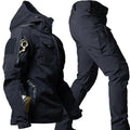 Michael | Men's Waterproof Thermal Suit with Multiple Pockets, Functional Autumn Tracksuit | My Sweet Wardrobe | Grey 2-Pack