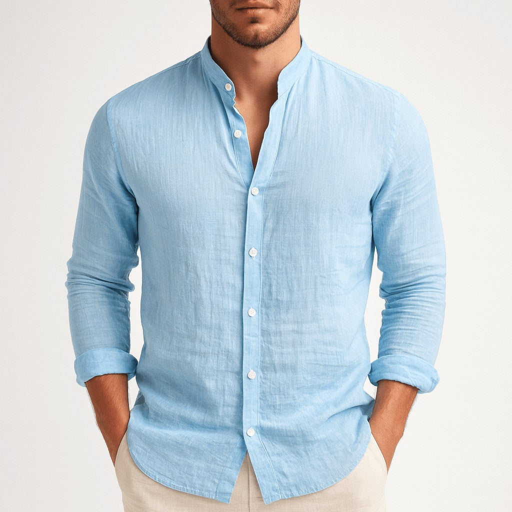 Michael | Men's Loose-Fit Natural Linen Shirt – Classic Casual Shirt | My Sweet Wardrobe