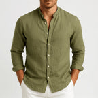 Michael | Men's Loose-Fit Natural Linen Shirt – Classic Casual Shirt | My Sweet Wardrobe