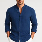 Michael | Men's Loose-Fit Natural Linen Shirt – Classic Casual Shirt | My Sweet Wardrobe