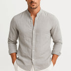 Michael | Men's Loose-Fit Natural Linen Shirt – Classic Casual Shirt | My Sweet Wardrobe