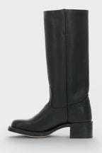 Millie | Women's Knee-High Leather Boots with Block Heel, Elegant Leather Boots | My Sweet Wardrobe