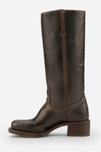 Millie | Women's Knee-High Leather Boots with Block Heel, Elegant Leather Boots | My Sweet Wardrobe