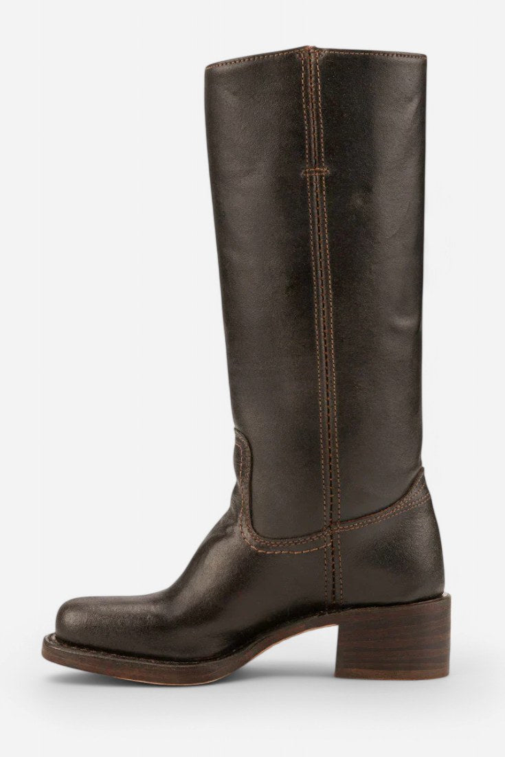 Millie | Women's Knee-High Leather Boots with Block Heel, Elegant Leather Boots | My Sweet Wardrobe