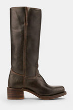 Millie | Women's Knee-High Leather Boots with Block Heel, Elegant Leather Boots | My Sweet Wardrobe