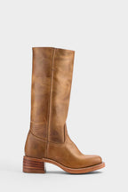 Millie | Women's Knee-High Leather Boots with Block Heel, Elegant Leather Boots | My Sweet Wardrobe