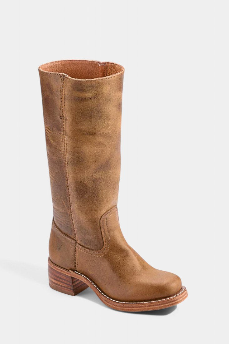 Millie | Women's Knee-High Leather Boots with Block Heel, Elegant Leather Boots | My Sweet Wardrobe