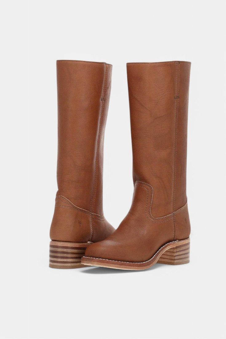 Millie | Women's Knee-High Leather Boots with Block Heel, Elegant Leather Boots | My Sweet Wardrobe