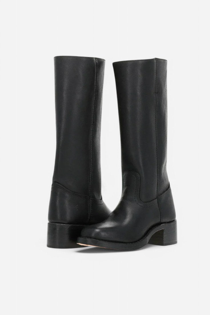 Millie | Women's Knee-High Leather Boots with Block Heel, Elegant Leather Boots | My Sweet Wardrobe
