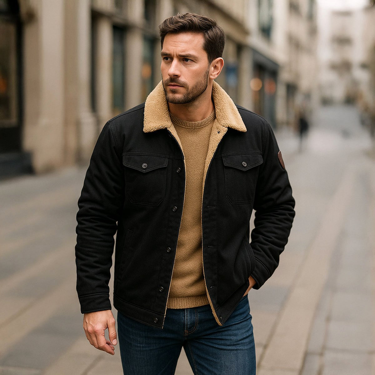 Mitchell | Men's Fleece-Lined Winter Coat, Warm Everyday Coat | Dressific
