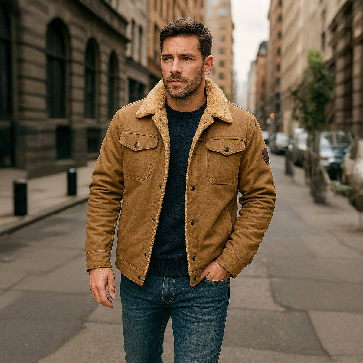 Mitchell | Men's Fleece-Lined Winter Coat, Warm Everyday Coat | Dressific