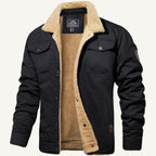 Mitchell | Men's Fleece-Lined Winter Coat, Warm Everyday Coat | Dressific | Navy Blue