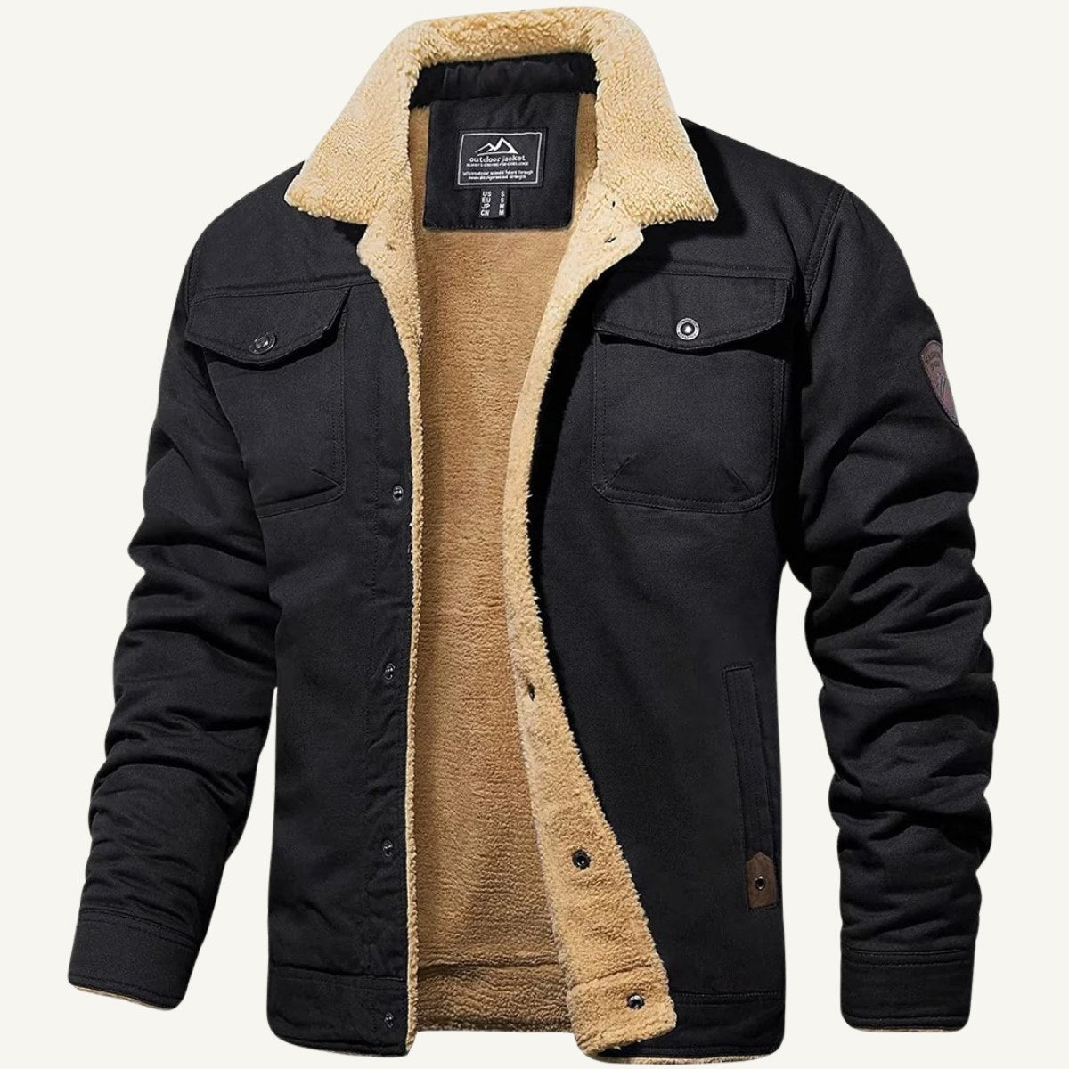 Mitchell | Men's Fleece-Lined Winter Coat, Warm Everyday Coat | Dressific | Navy Blue