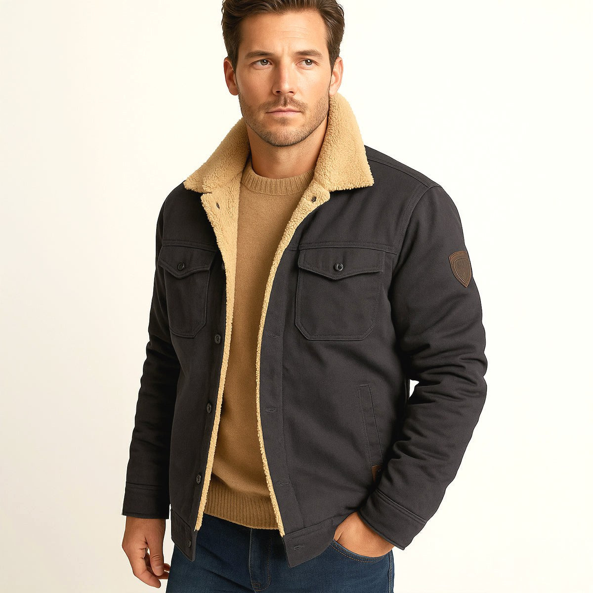 Mitchell | Men's Fleece-Lined Winter Coat, Warm Everyday Coat | Dressific