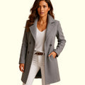 Monica | Women's Double-Breasted Coat with Lapels, Elegant Autumn Coat | My Sweet Wardrobe