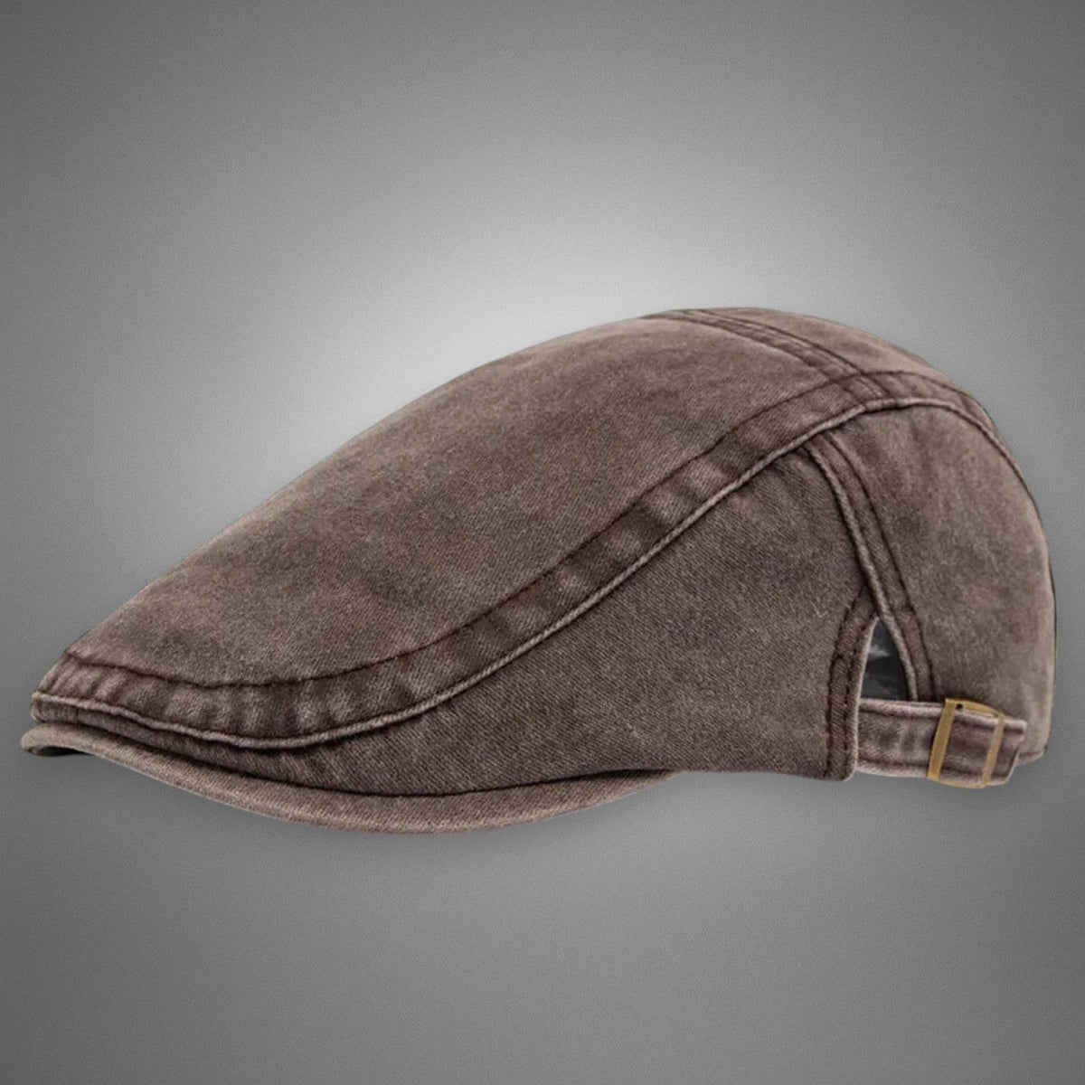Natalie | Women's Vintage Cotton Beret, Breathable One-Size Hat | Dressific | Brown