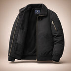 Nathan | Men's Structured Bomber Jacket, Warm Fleece-Lined Jacket | My Sweet Wardrobe