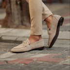Nathan | Men's Suede Loafers with Horsebit Detail, Slip-On Loafers | My Sweet Wardrobe