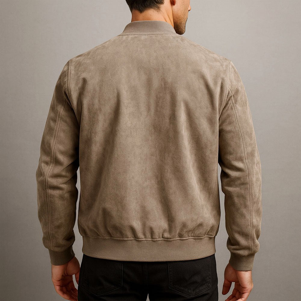 Nigel | Men's Suede-Textured Structured Jacket, Tailored Autumn Jacket | My Sweet Wardrobe