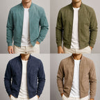 Nigel | Men's Suede-Textured Structured Jacket, Tailored Autumn Jacket | My Sweet Wardrobe