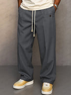 Nils | Men's Trousers with Straight Cut, Modern Jogger Trousers | My Sweet Wardrobe | Grey