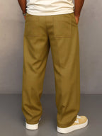 Nils | Men's Trousers with Straight Cut, Modern Jogger Trousers | My Sweet Wardrobe | Khaki