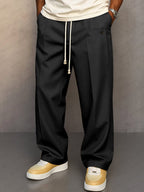 Nils | Men's Trousers with Straight Cut, Modern Jogger Trousers | My Sweet Wardrobe | Grey