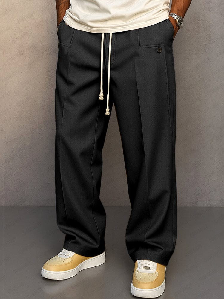 Nils | Men's Trousers with Straight Cut, Modern Jogger Trousers | My Sweet Wardrobe | Grey