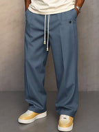 Nils | Men's Trousers with Straight Cut, Modern Jogger Trousers | My Sweet Wardrobe | Grey