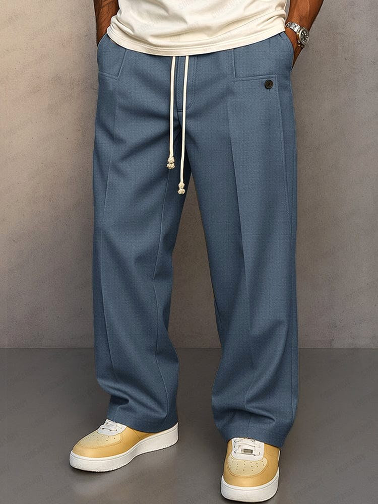Nils | Men's Trousers with Straight Cut, Modern Jogger Trousers | My Sweet Wardrobe | Grey