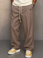 Nils | Men's Trousers with Straight Cut, Modern Jogger Trousers | My Sweet Wardrobe | Grey