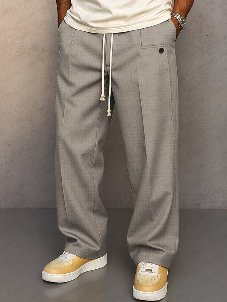 Nils | Men's Trousers with Straight Cut, Modern Jogger Trousers | My Sweet Wardrobe | Grey