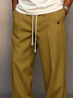 Nils | Men's Trousers with Straight Cut, Modern Jogger Trousers | My Sweet Wardrobe | Khaki
