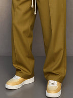 Nils | Men's Trousers with Straight Cut, Modern Jogger Trousers | My Sweet Wardrobe | Khaki
