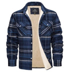 Noah | Men's Sherpa-Lined Plaid Jacket, Button-Front Autumn Jacket | My Sweet Wardrobe