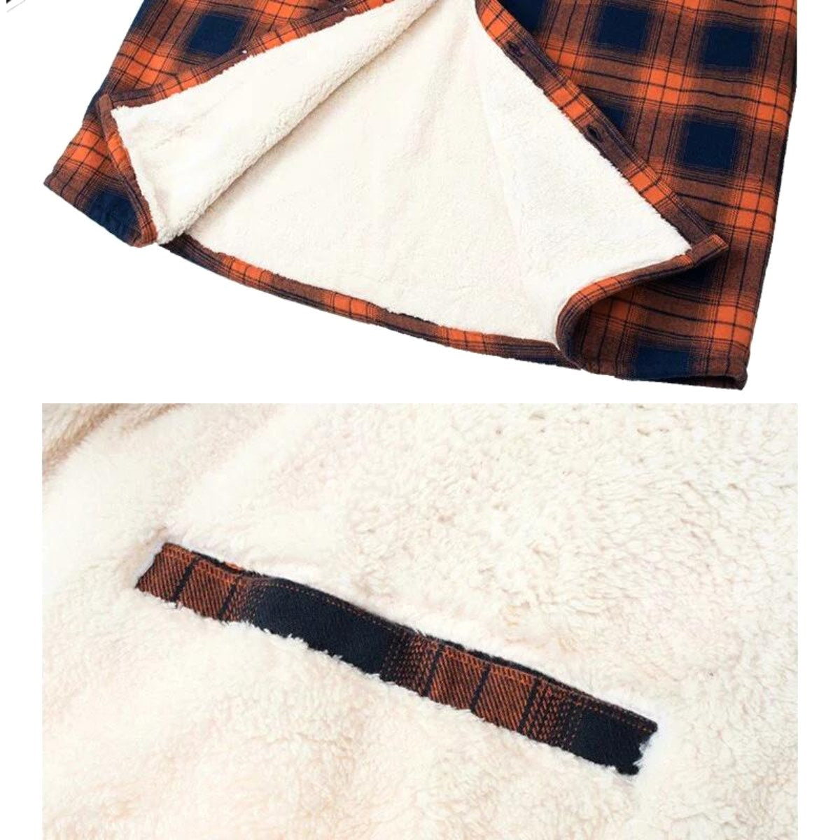 Noah | Men's Sherpa-Lined Plaid Jacket, Button-Front Autumn Jacket | My Sweet Wardrobe | Black