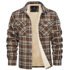 Noah | Men's Sherpa-Lined Plaid Jacket, Button-Front Autumn Jacket | My Sweet Wardrobe