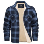 Noah | Men's Sherpa-Lined Plaid Jacket, Button-Front Autumn Jacket | My Sweet Wardrobe