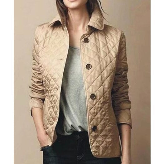 Noeline | Women's Diamond Quilted Lightweight Jacket, Structured Casual Jacket | My Sweet Wardrobe