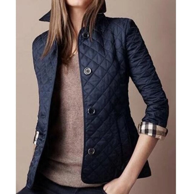 Noeline | Women's Diamond Quilted Lightweight Jacket, Structured Casual Jacket | My Sweet Wardrobe