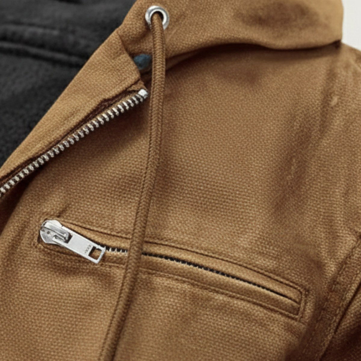 Nolan | Men's Fleece-Lined Hooded Jacket, Retro Autumn Jacket | Dressific