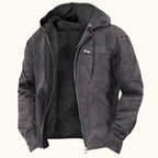 Nolan | Men's Fleece-Lined Hooded Jacket, Retro Autumn Jacket | Dressific